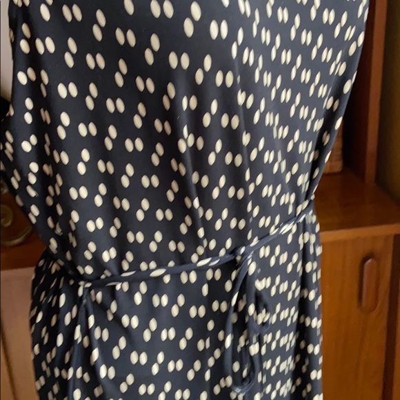XL MERONA STRETCH JERSEY DRESS BLACK AND TAN DOT - Picture 7 of 13